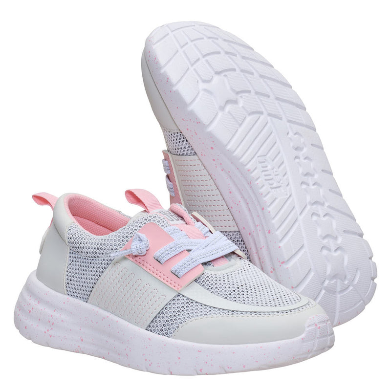 Hey Dude Kid's Sirocco Play Pink and Grey Stretch Sox