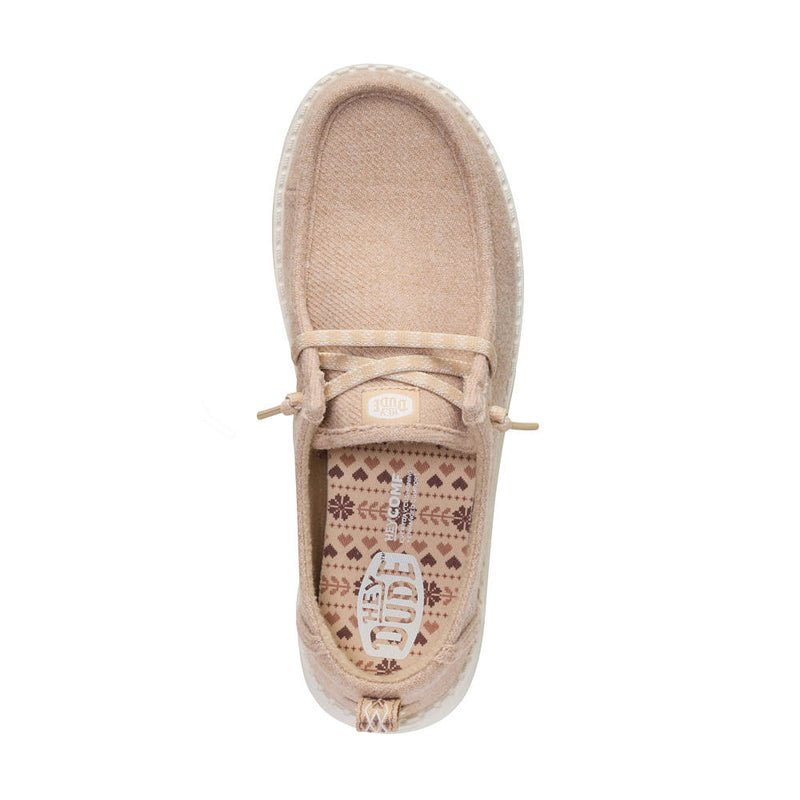 Hey Dude Women's Wendy Cozy Wool Sesame Casual