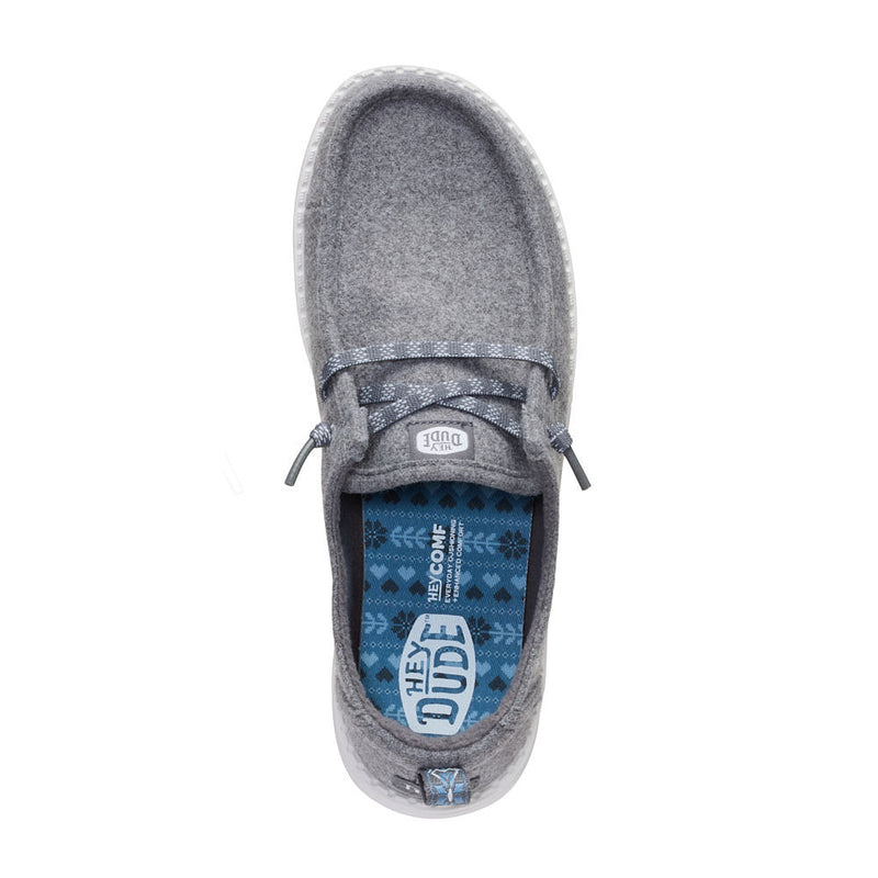 Hey Dude Women's Cozy Wool Grey Poppy Seed Casual