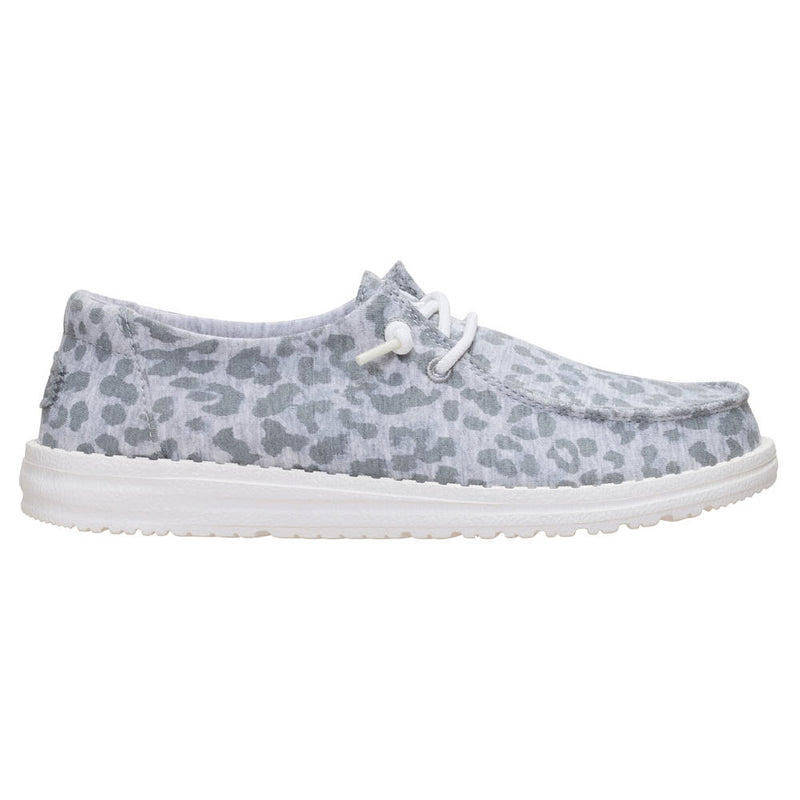 Hey Dude Women's Wendy Stretch Jersey Leopard Grey Casual