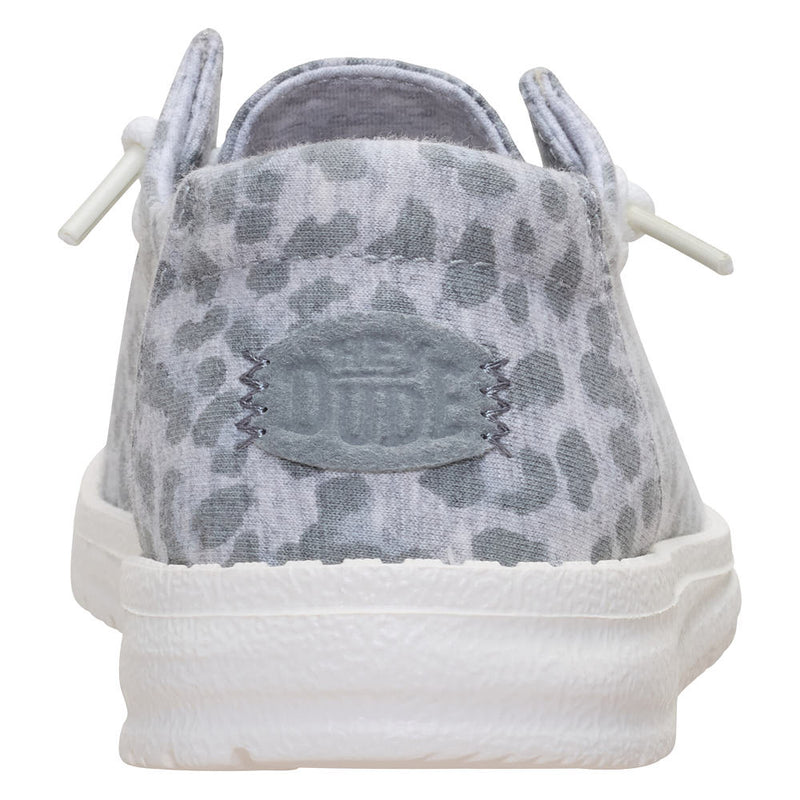 Hey Dude Women's Wendy Stretch Jersey Leopard Grey Casual