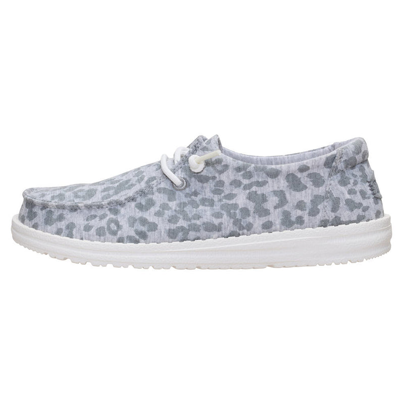 Hey Dude Women's Wendy Stretch Jersey Leopard Grey Casual