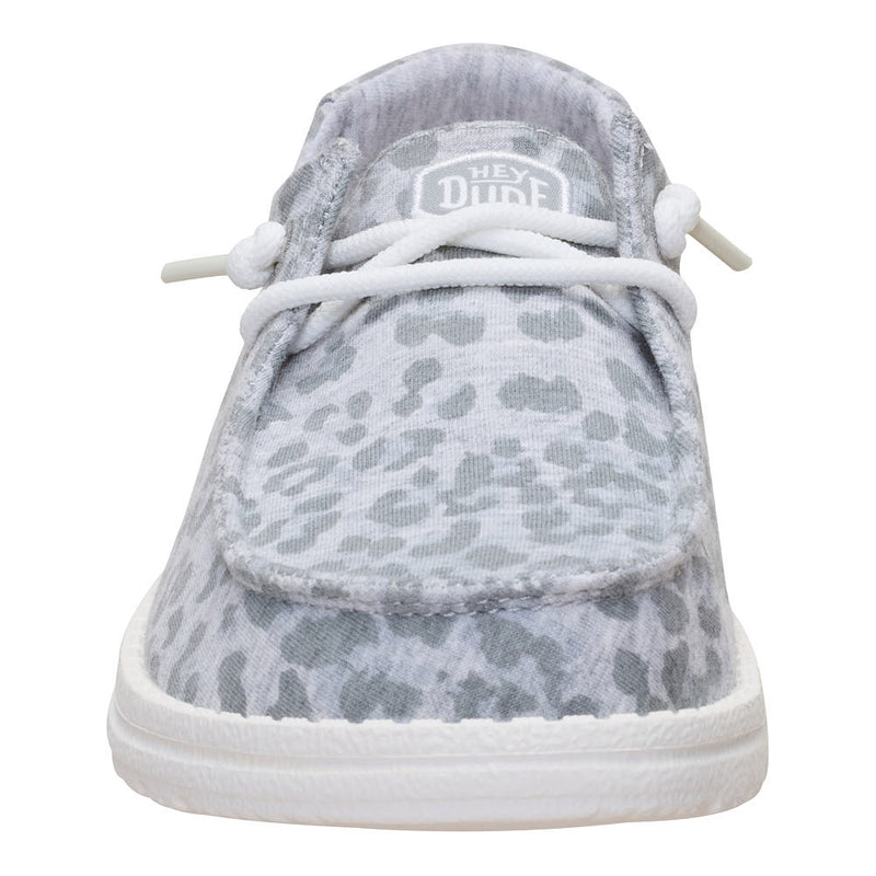 Hey Dude Women's Wendy Stretch Jersey Leopard Grey Casual