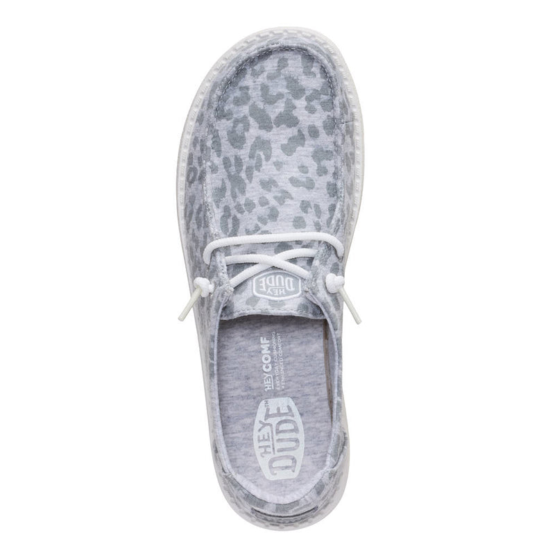 Hey Dude Women's Wendy Stretch Jersey Leopard Grey Casual