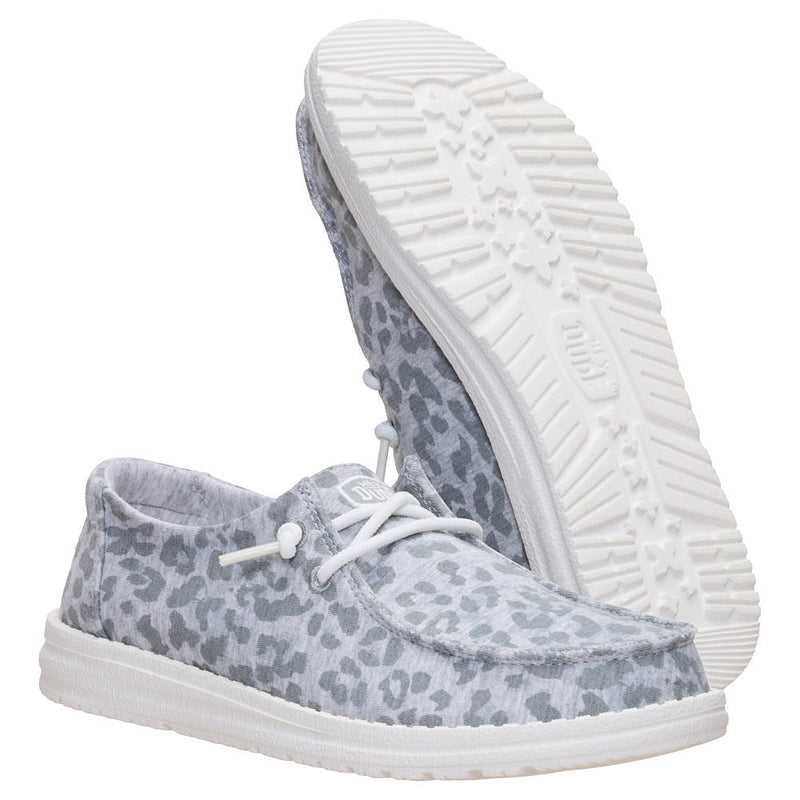 Hey Dude Women's Wendy Stretch Jersey Leopard Grey Casual