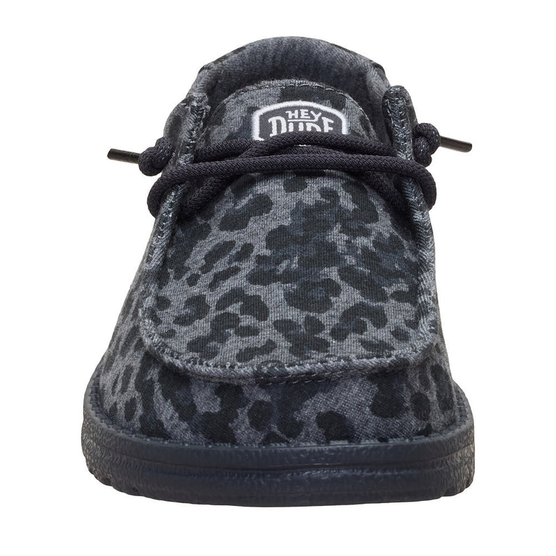 Hey Dude Women's Wendy Stretch Jersey Leopard Charcoal Casual