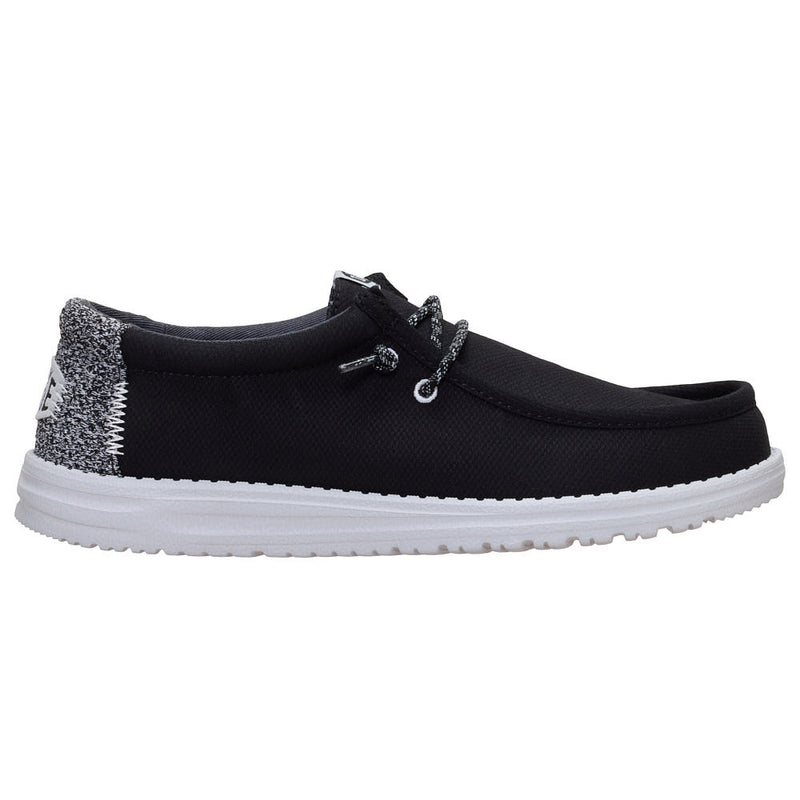 Hey Dude Men's Wally Heathered Knit Black Casual