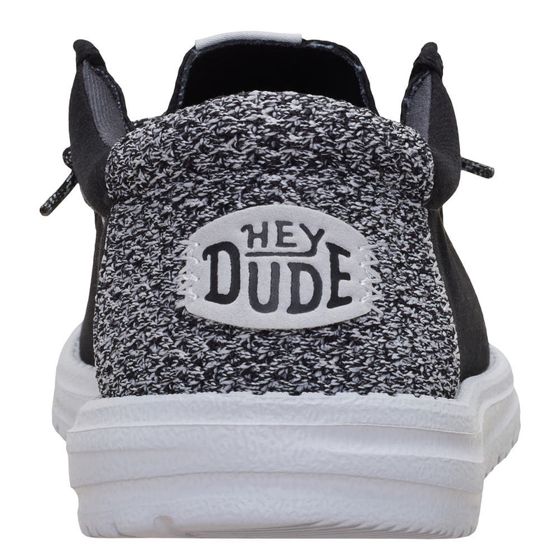 Hey Dude Men's Wally Heathered Knit Black Casual