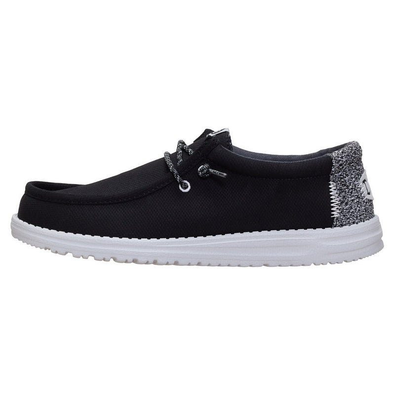 Hey Dude Men's Wally Heathered Knit Black Casual