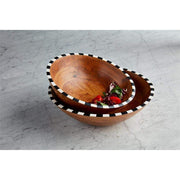Mud Pie Checkered Bowl Set