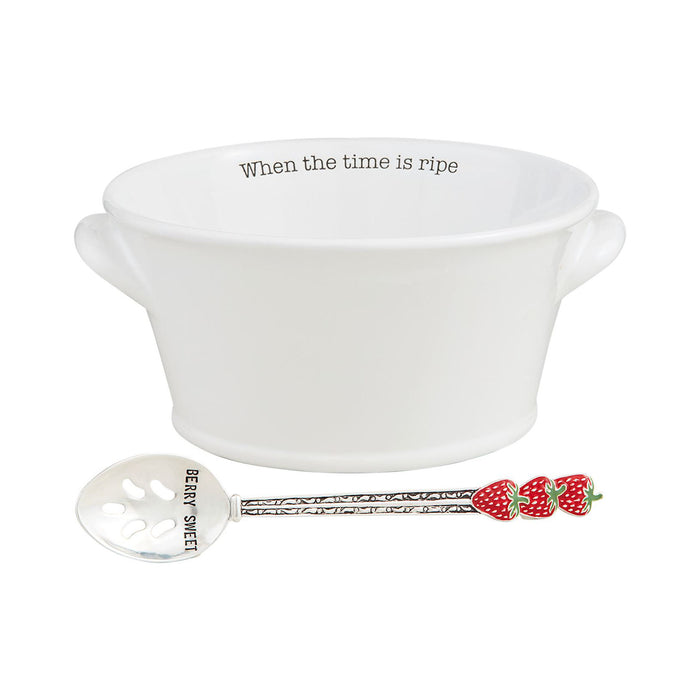 Mud Pie Time Is Ripe Strawberry Bowl Set