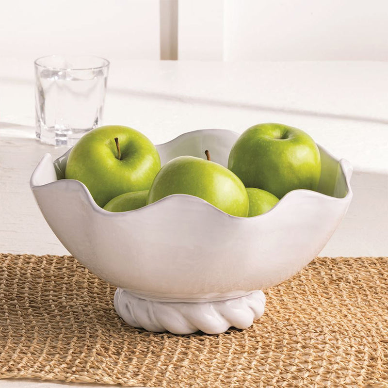 Mud Pie Twisted Base Ceramic Bowl