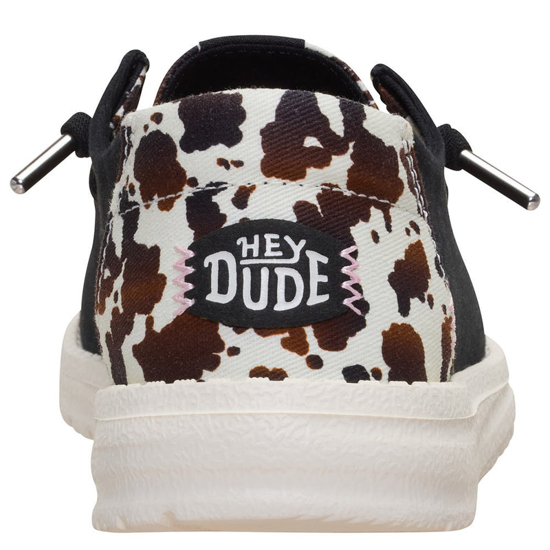 Hey Dude Women's Wendy Spotted Cow Black Casual