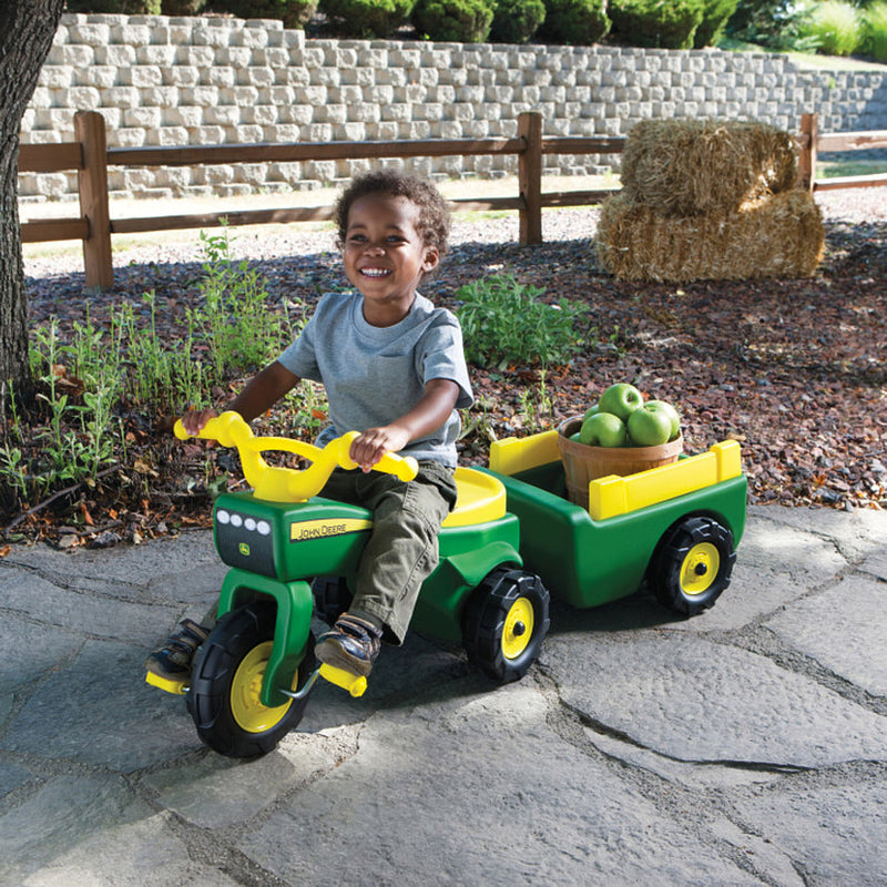 Tomy John Deere Pedal Trike And Wagon