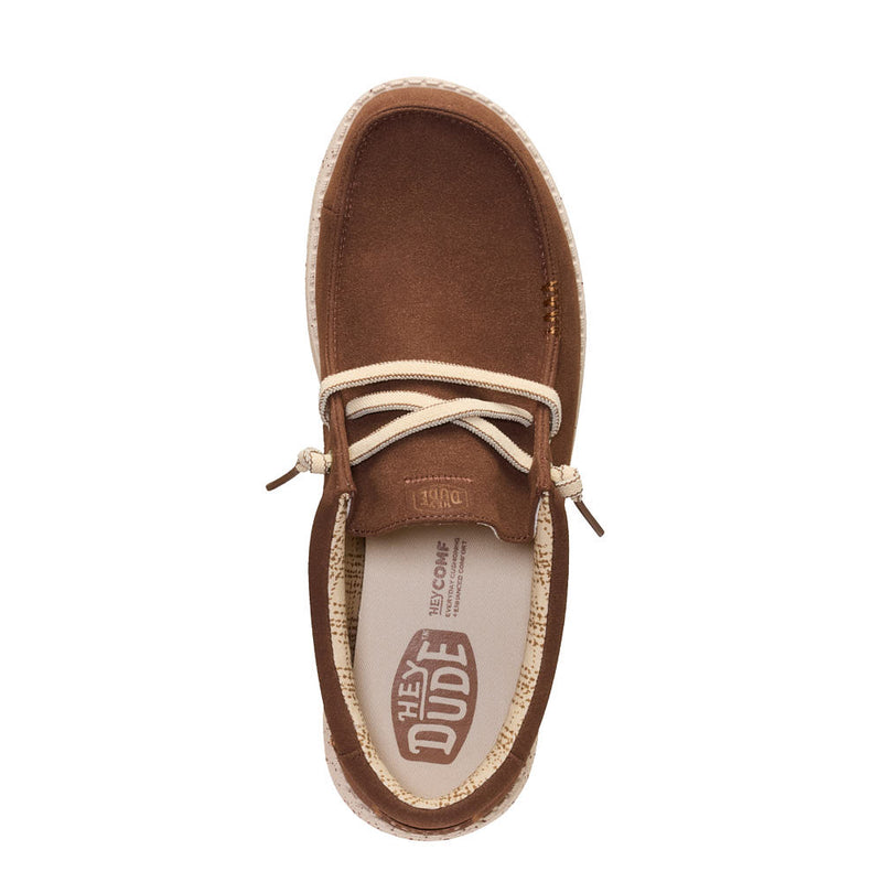 Hey Dude Men's Wally Brown Craft Suede Casual Shoe