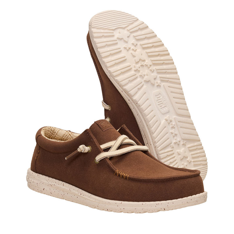 Hey Dude Men's Wally Brown Craft Suede Casual Shoe