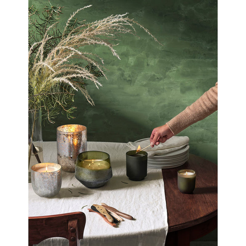 Illume Balsam and Cedar Crackle Glass Candle