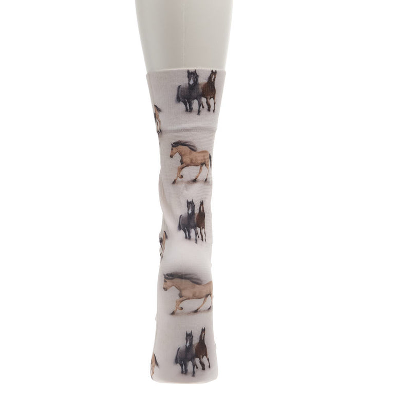 English Riding Supply Inc Kid's Zocks Beige Horses