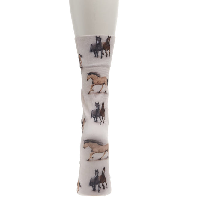 English Riding Supply Inc Kid's Zocks Beige Horses