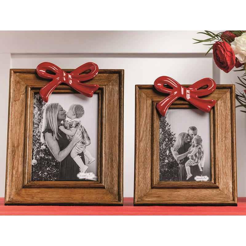 Mud Pie Small Red Bow Photo Frame