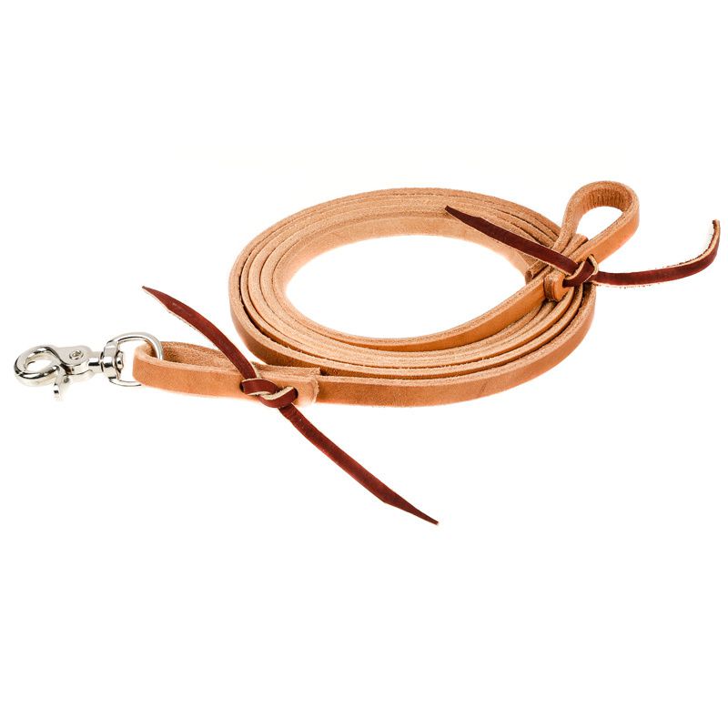 NRS Tack Harness Leather 8ft Rein with Snap