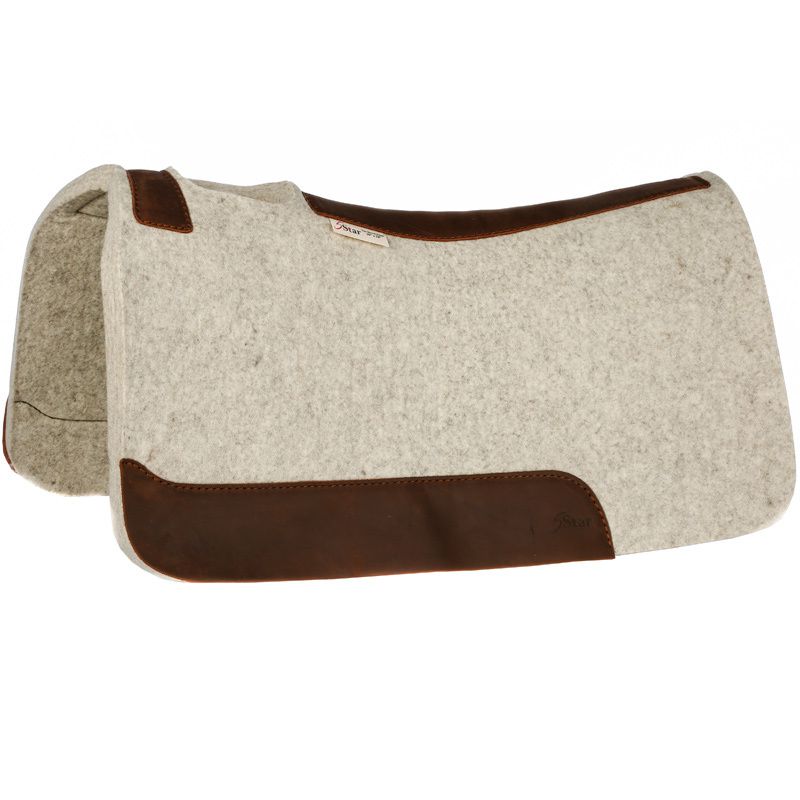 5 The Barrel Racer 7/8 Inch Natural Felt Saddle Pad