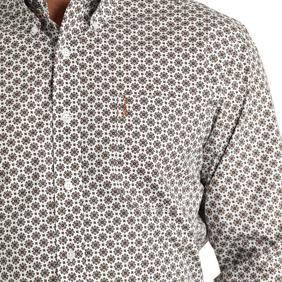 Cinch Men's White Modern Fit Button Down Shirt