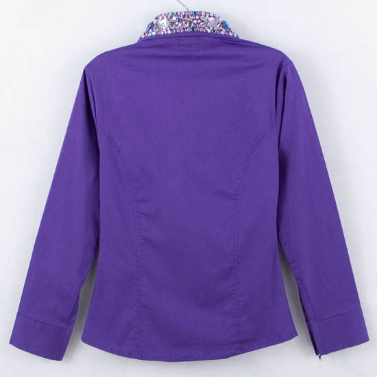 Royal  Highness Girl's Showtime Collar Purple Show Blouse