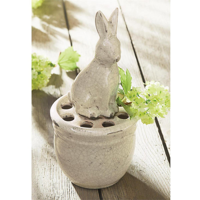 Mud Pie Bunny Pot Vase