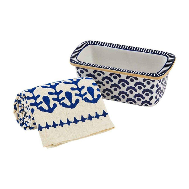 Mud Pie Blue Indigo Mini Loaf Pan