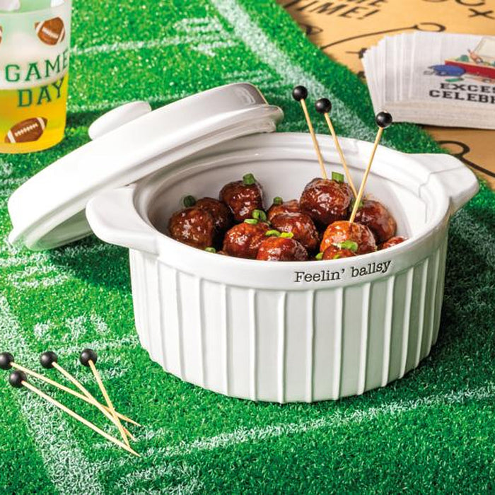 Mud Pie Meatball Dish & Toothpick Set