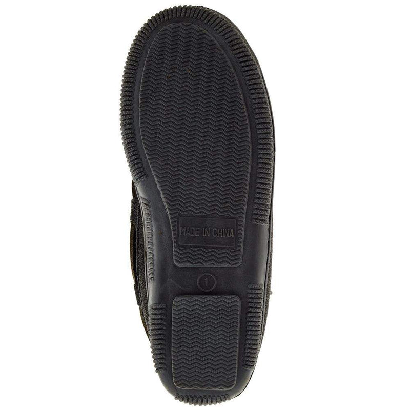 Minnetonka Kids Charcoal House Shoe