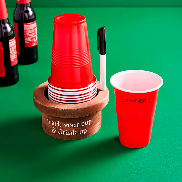 Mud Pie Disposable Cup/Marker Set