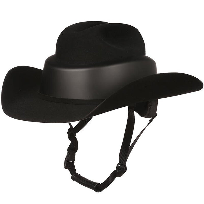 fedora style motorcycle helmet Resistol Ridesafe Felt Cowboy Hat