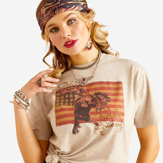 Ariat Flag Rodeo Quincy Tee
