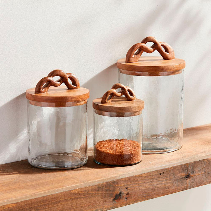Mud Pie Twisted Handle Canister Set