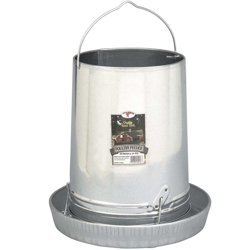 Feeder Galvanized Hanging with 14" Pan