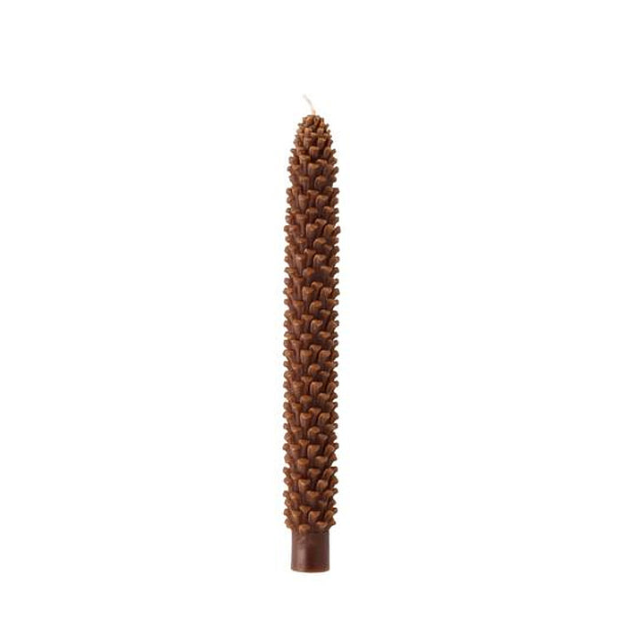 Mud Pie Brown Pinecone Gather Taper Set