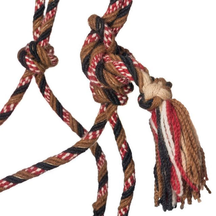 Tough 1 Brown Black Red Cream Mecate Rope Halter