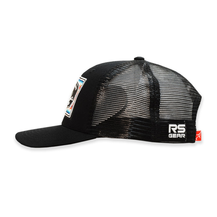 Ropesmart Black Serape Live Free Desert Square Patch Cap