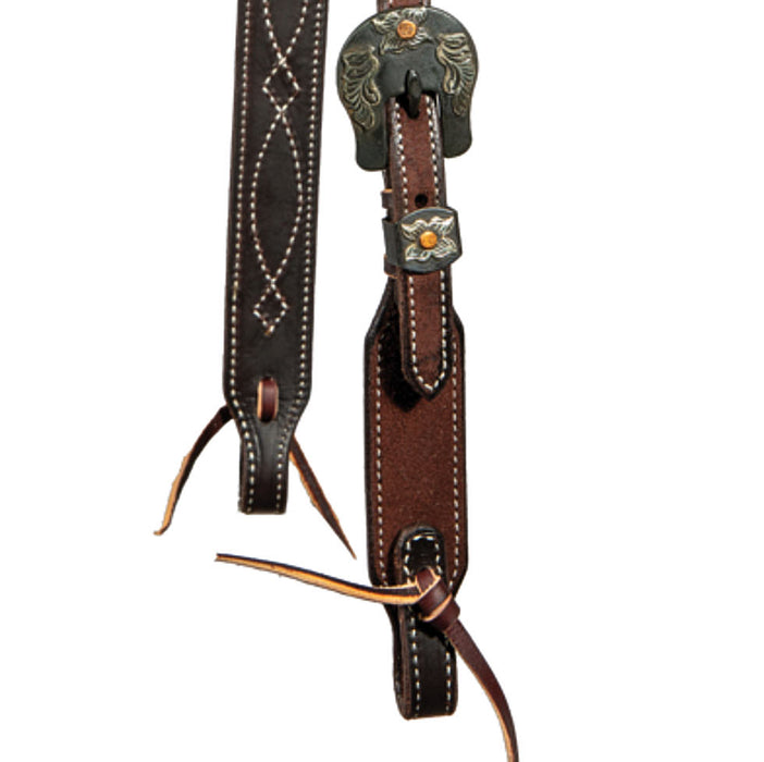 Professionals Choice Tapered Chocolate Roughout Gunslinger Slit Ear Headstall