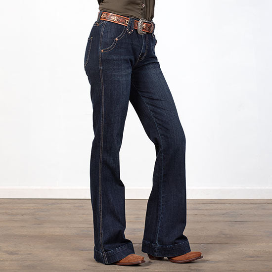 Rock & Roll Denim High-Rise Rivet Trouser Jeans