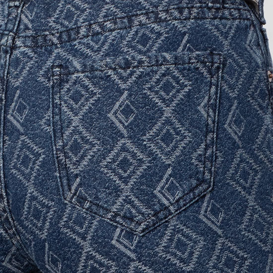 Rock & Roll Denim Aztec Vibe High-Rise Trouser Jeans