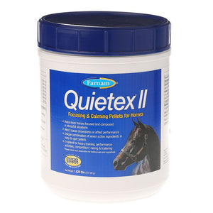 Farnam Quietex II Horse Calming Supplement - 1.625 Lb Pellets For Nervous Horses, 26 Day Supply