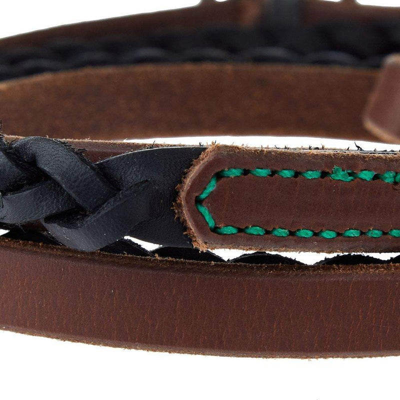 Weaver Leather Smarty Synergy 5/8 x 7 Heavy Latigo Black Braided Roping Rein