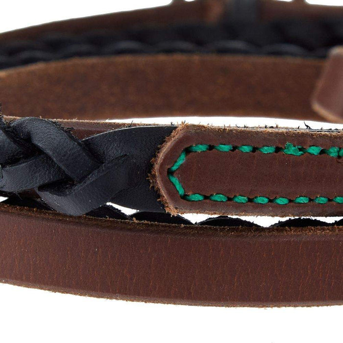 Weaver Leather Smarty Synergy 5/8 x 7 Heavy Latigo Black Braided Roping Rein