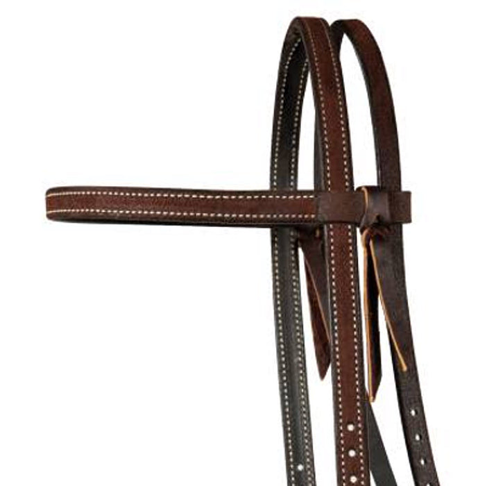 Professionals Choice Chocolate Roughout Rasp Buckle Browband Headstall