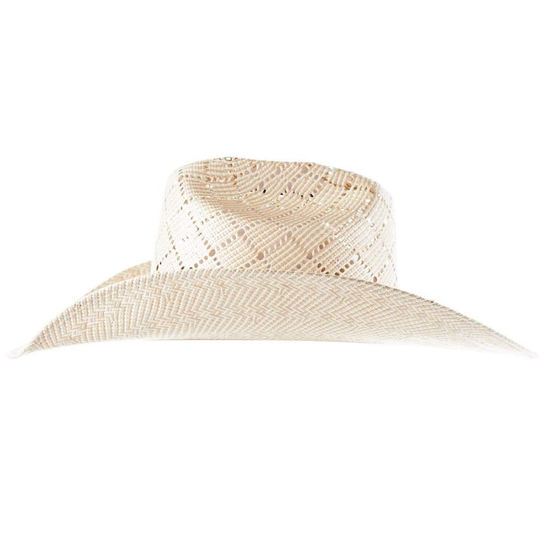 American Hats AHC 5050 Rancher Drilex 4 1/4in. Brim 2 Cord Chocolate Band Straw Cowboy Hat