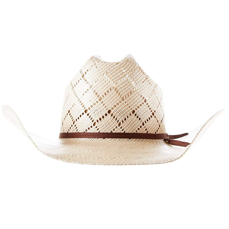 American Hats AHC 5050 Rancher Drilex 4 1/4in. Brim 2 Cord Chocolate Band Straw Cowboy Hat