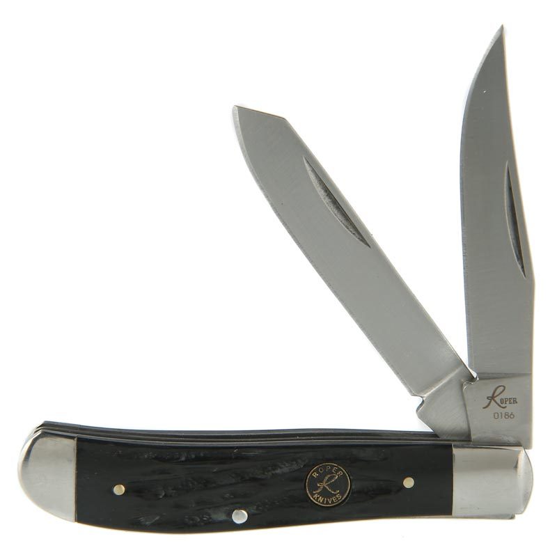 Black Bone Trapper Knife